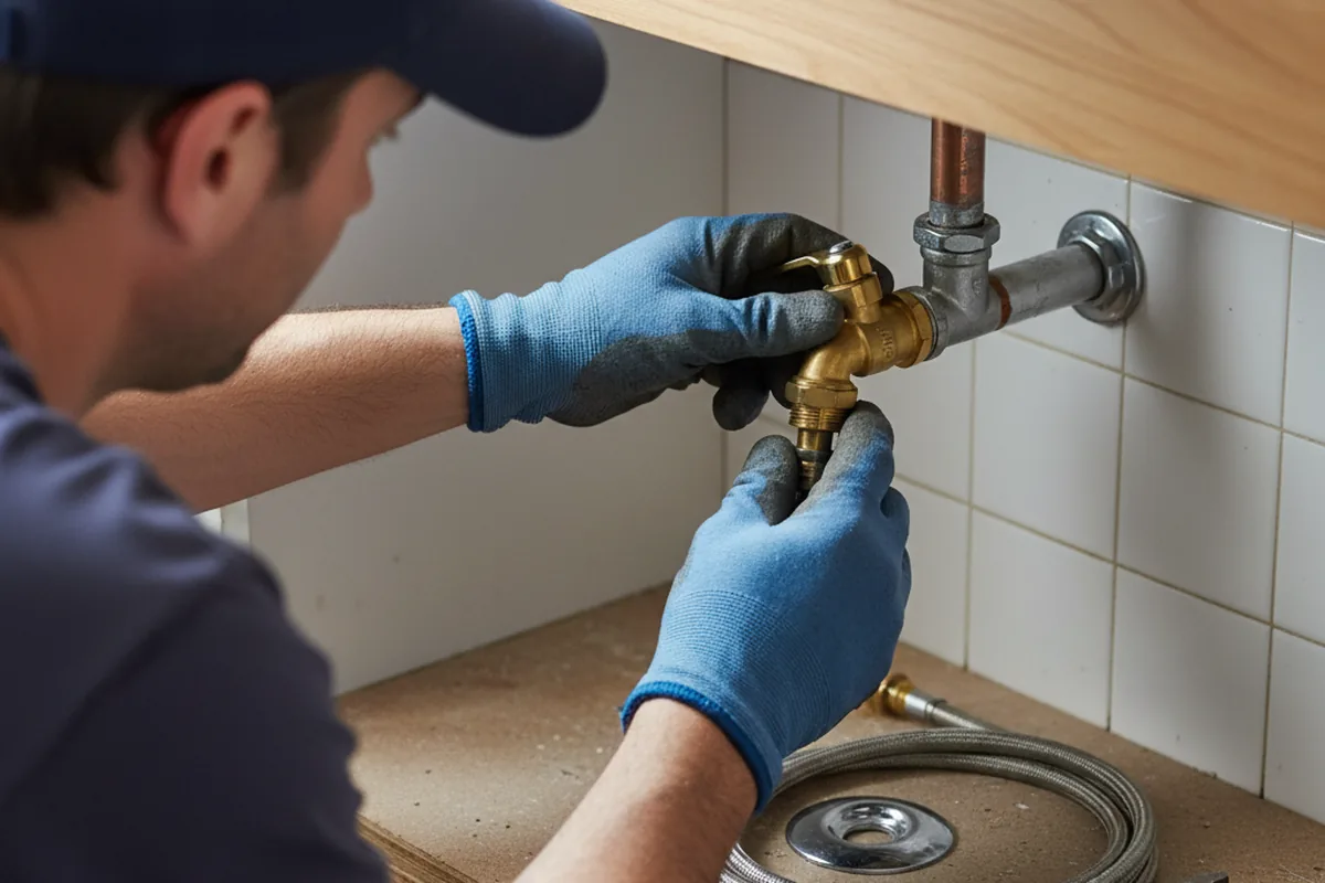 Shutoff valve and fitting work during Well Pump Repair in South Bay